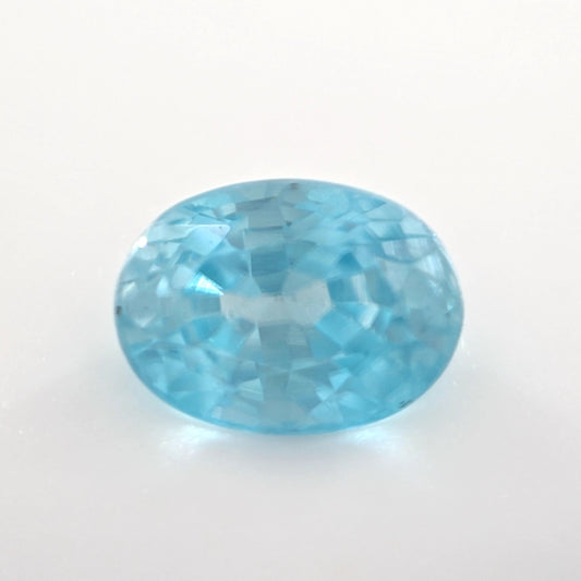 Blue Zircon Oval Cut 1.46 Ct – Aqua Blue Natural Zircon