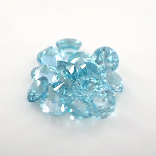 Blue Zircon Parcel 2.33 Ct – Aqua Blue 14 Stone Parcel