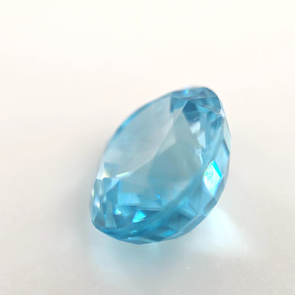 5.29 Ct Blue Zircon Oval Cut – Bright Electric Blue