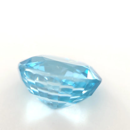 5.29 Ct Blue Zircon Oval Cut – Bright Electric Blue