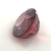3.26 Ct Red Zircon Round Cut – Deep Reddish Brown