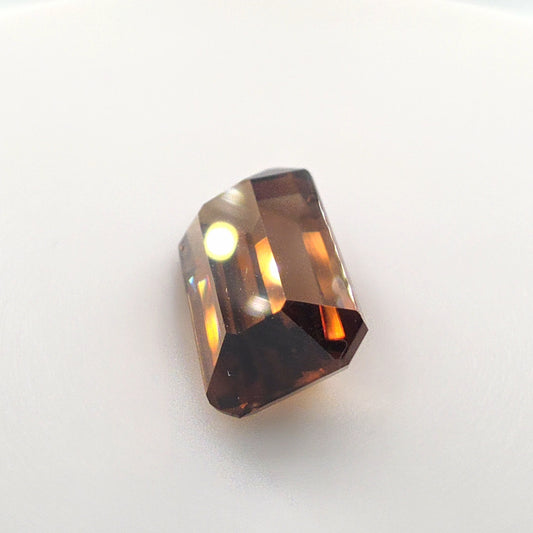 Brown Zircon Emerald Cut 5.91 Ct – Rich Cognac Brown Natural Zircon