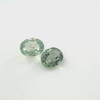 Blue Green Sapphire Oval Pair 0.94 TCW – Matched Sapphire Pair