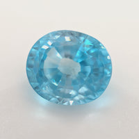 5.29 Ct Blue Zircon Oval Cut – Bright Electric Blue