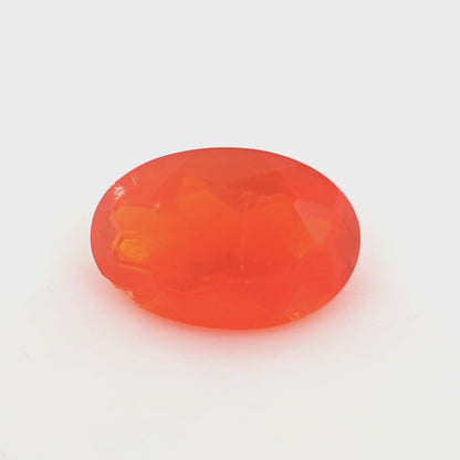 Fire Opal 0.32 Ct Oval Cut – Vivid Neon Orange Loose Opal