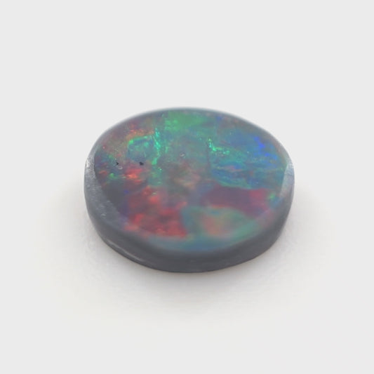 Lightning Ridge Dark Opal Round Cabochon 0.44 Ct – Australian Natural Opal