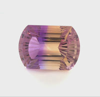 Bicolor Ametrine 16.21 Ct – Purple & Gold Modified Cut