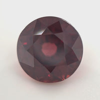 3.26 Ct Red Zircon Round Cut – Deep Reddish Brown