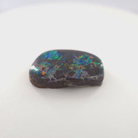 6.72 Ct Boulder Opal Freeform Cabochon – Multicolor Fire on Dark Matrix