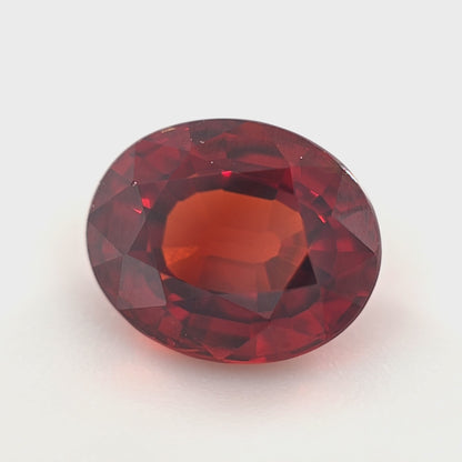 Spessartine Garnet Oval Cut 1.66 Ct – Deep Orange Red Natural Garnet