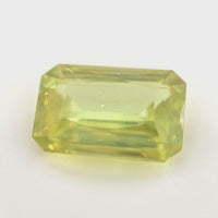 1.27 Ct Yellow Zircon Emerald Cut – Light Chartreuse Glow