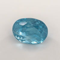 1.44 Ct Sky Blue Zircon Oval Cut – Bright Tropical Blue