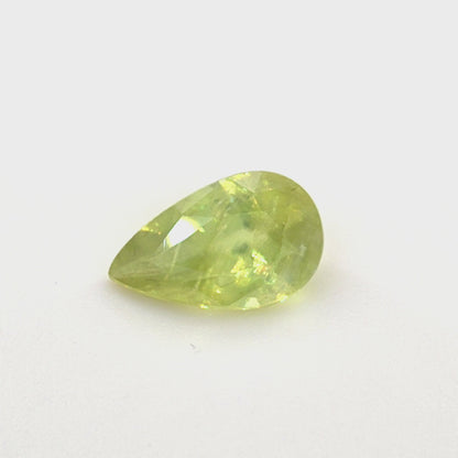 Sphene Pear Cut 0.79 Ct – Yellow Green Sphene