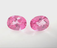 Pink Topaz Oval Cut Pair 3.44 Ct Tw – Rosy Pink Matching Pair