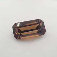 Brown Zircon Emerald Cut 5.91 Ct – Rich Cognac Brown Natural Zircon
