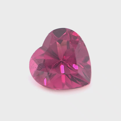 Rhodolite Garnet Heart Cut 0.97 Ct – Raspberry Red Natural Garnet
