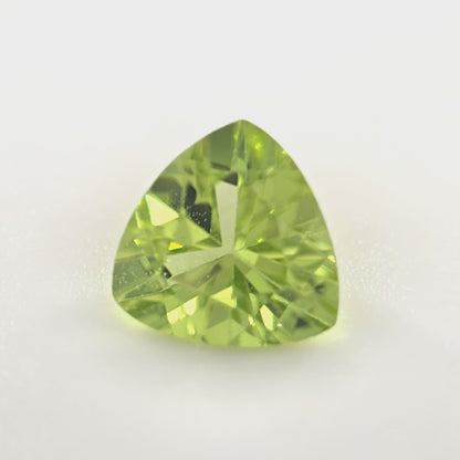 Peridot 0.71 Ct Trillion Cut – Bright Yellow-Green Loose Peridot