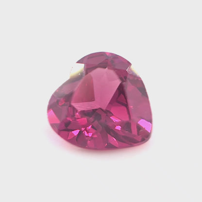 Rhodolite Garnet Heart Cut 0.92 Ct – Raspberry Red Natural Garnet