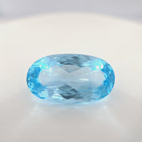 13.08 Ct Blue Topaz Oval Brilliant Cut – Bright Sky Blue