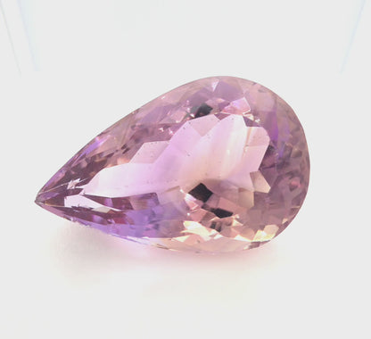 Ametrine Pear Cut 18.58 Ct – Lavender Purple & Golden Peach Ametrine