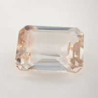 4.40 Ct Champagne Topaz Emerald Cut – Soft Peach Tone