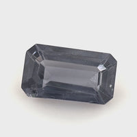 0.77 Ct Blue Gray Spinel Rectangle Step Cut – Steel Gray Natural Spinel