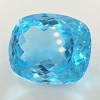 Swiss Blue Topaz Cushion Cut 20.30 Ct – Vivid Electric Blue Topaz