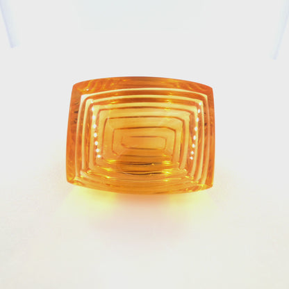 Citrine Fantasy Rectangle Cut 12.11 Ct – Golden Orange Citrine