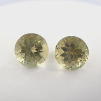 Tourmaline Round Cut Pair 2.97 Ct Tw – Olive Green Matching Pair