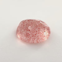 4.37 Ct Strawberry Quartz Oval Cut – Light Pink with Red