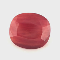 4.65 Ct Red Chalcedony Oval Rose Cut – Translucent Salmon Tone
