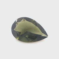 Moldavite Pear Cut 3.00 Ct – Olive Green Natural Moldavite