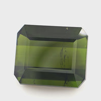 6.45 Ct Dark Green Tourmaline Emerald Cut – Deep Forest Green
