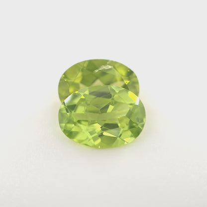 Peridot Cushion Cut Pair 2.45 Ct Tw – Lime Green Matching Pair