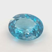 2.36 Ct Blue Zircon Oval – Bright Electric Blue Fire