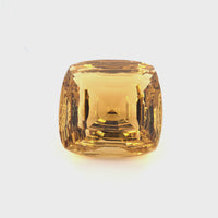 Citrine Cushion Fantasy Cut 17.47 Ct – Golden Honey Orange Citrine