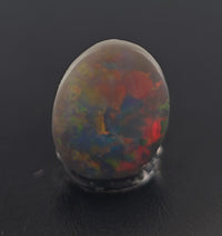 Lightning Ridge Dark Opal Round Cabochon 0.58 Ct – Australian Natural Opal